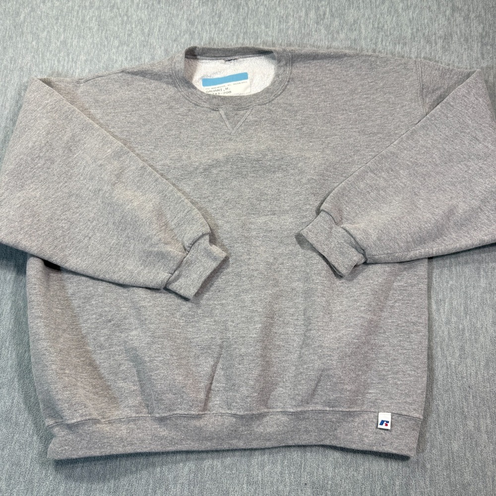 Russell Athletics Sweatshirt Men XXL‎ Gray Pullover Crewneck Sweater 25x26
